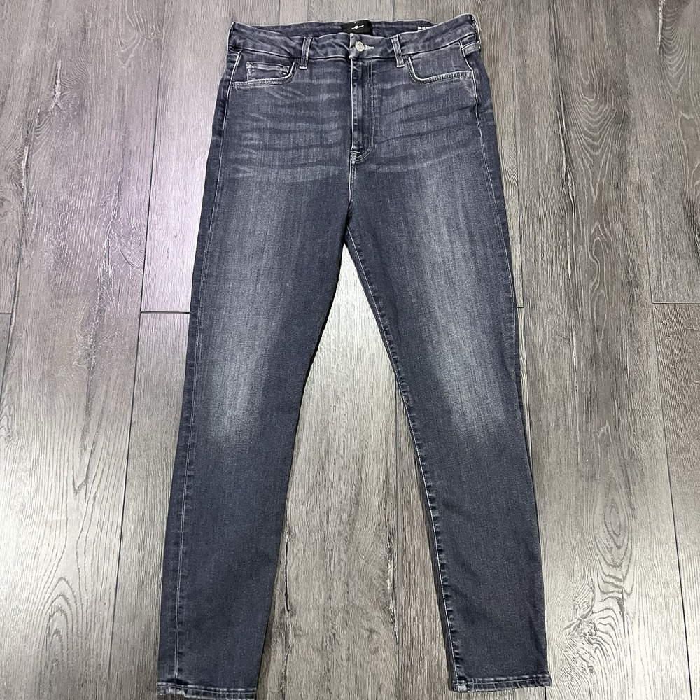 7 For All Mankind Jeans Womens 32x28 No Filter Denim Ultra‎ High Rise Skinny USA